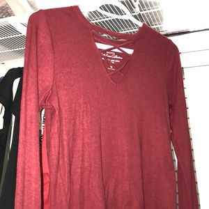 Hollister knit crop sweater top